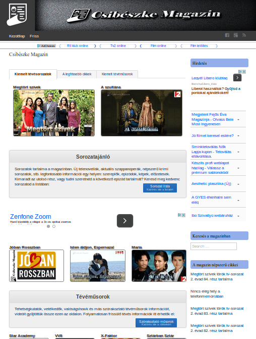 Csibészke magazin - előtérben a szórakozás!